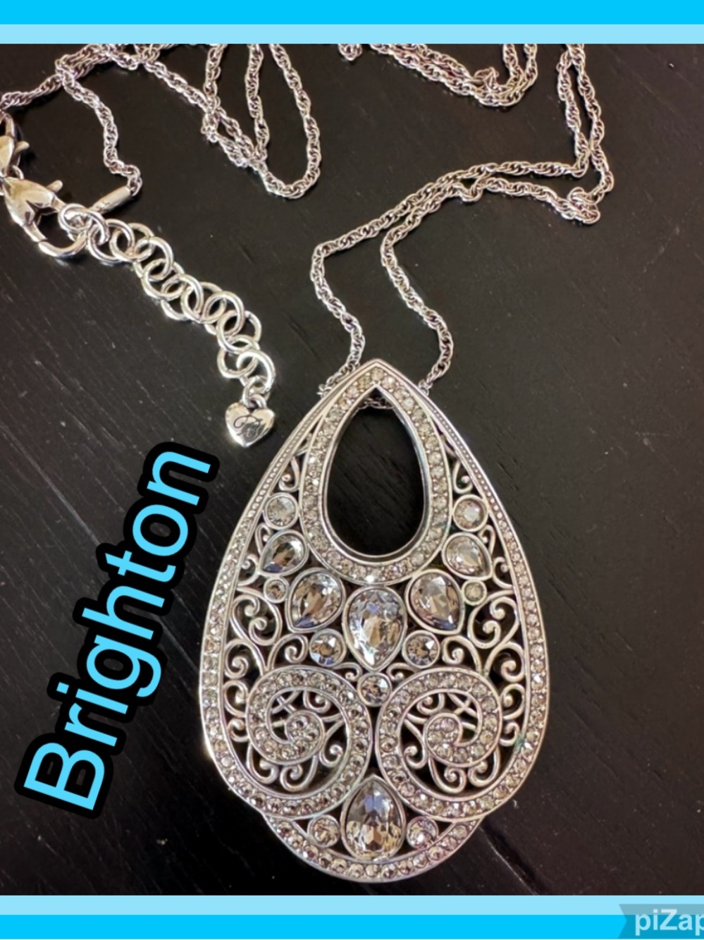 Brighton Mumtaz Teardrop- Swarovski Studded Stone Long Convertible Necklace